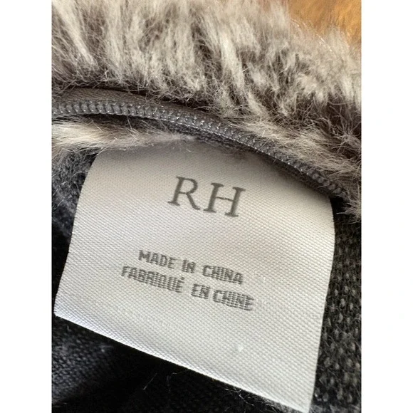 Restoration Hardware Faux Fur Pillow Cover Soft Plush RH Rectangular 26.5" X 15" - Picture 3 of 13